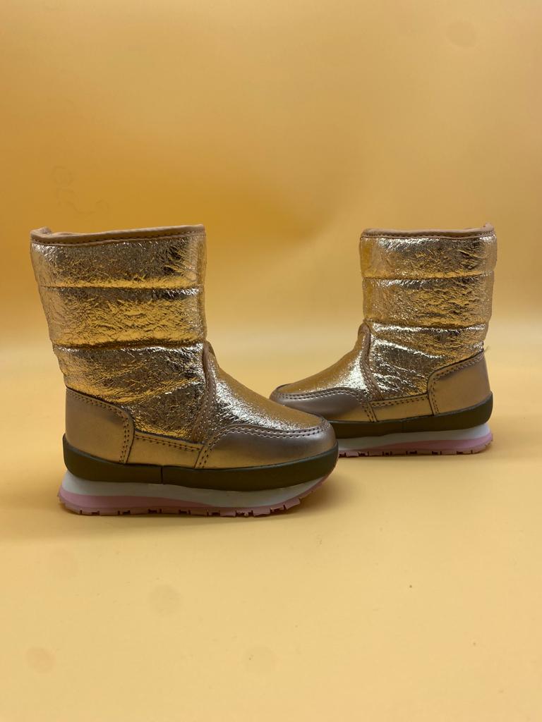 CRACKED METALLIC KIDS - Snow boots
